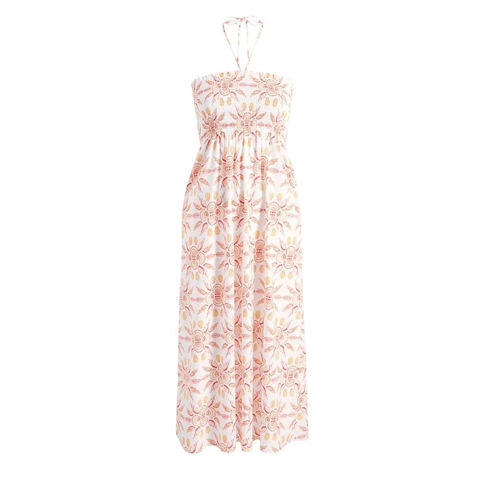 Hill House The Lucy Orange Shell Mosaic Cotton Nap Dress XXL